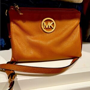 Michael Kors Tan Leather Crossbody Bag